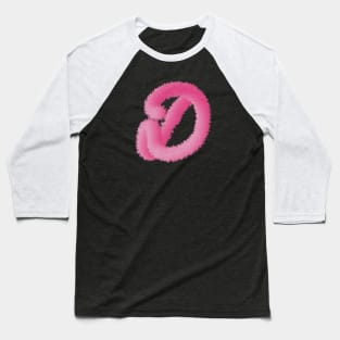 D Pink Animal Initials Baseball T-Shirt